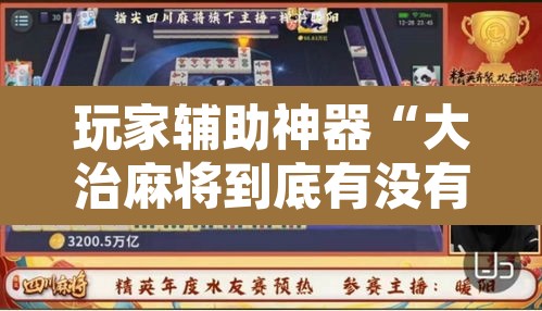 玩家辅助神器“大治麻将到底有没有挂”其实确实有挂