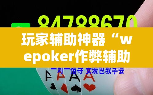 玩家辅助神器“wepoker作弊辅助挂”开挂辅助脚本+详细开挂安装教程