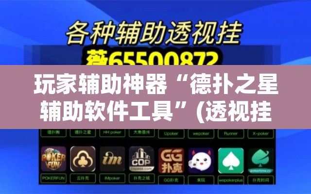 玩家辅助神器“德扑之星辅助软件工具”(透视挂)辅助透视教程