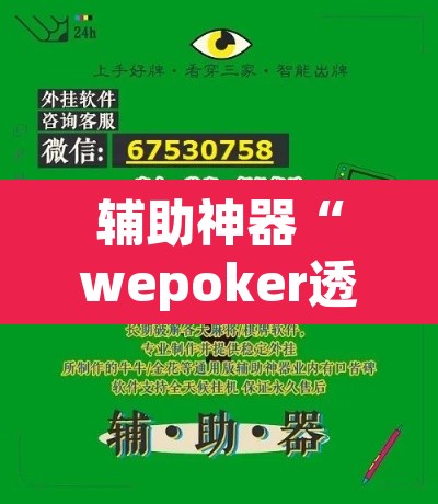 辅助神器“wepoker透视辅助软件下载 ”开挂辅助脚本+详细开挂安装教程