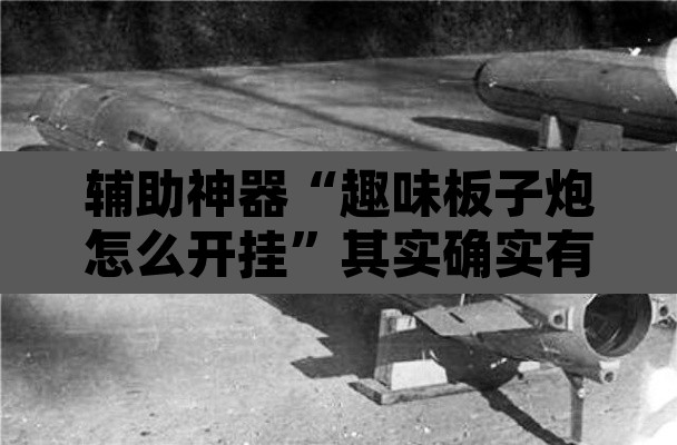 辅助神器“趣味板子炮怎么开挂”其实确实有挂