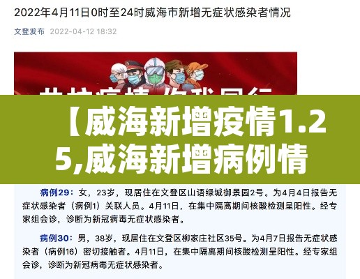 【威海新增疫情1.25,威海新增病例情况】 【威海新增疫情1.25,威海新增病例情况】