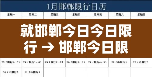 就邯郸今日今日限行 → 邯郸今日限行号码是多少 就邯郸今日今日限行 → 邯郸今日限行号码是多少