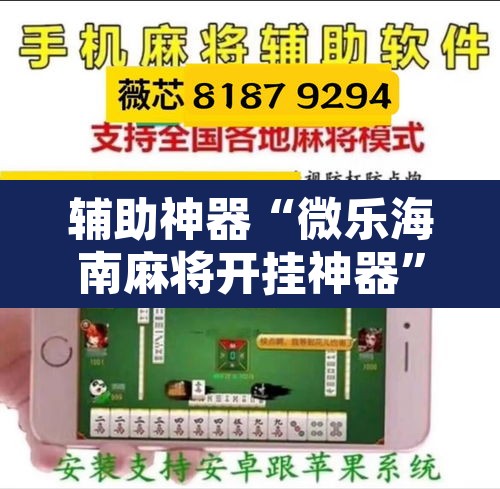 辅助神器“微乐海南麻将开挂神器”开挂辅助脚本+详细开挂安装教程