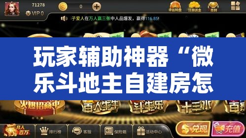 玩家辅助神器“微乐斗地主自建房怎么拿好牌	”其实确实有挂