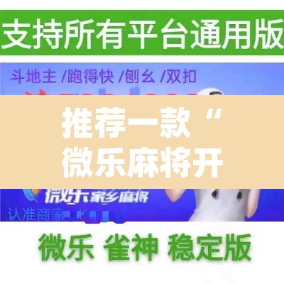 推荐一款“微乐麻将开挂辅助器揭秘”(透视)其实确实有挂