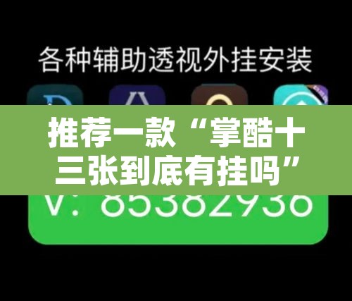 推荐一款“掌酷十三张到底有挂吗”其实确实有挂