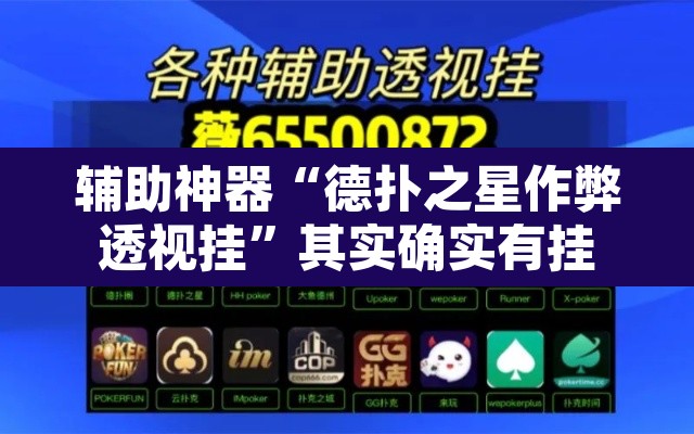 辅助神器“德扑之星作弊透视挂”其实确实有挂