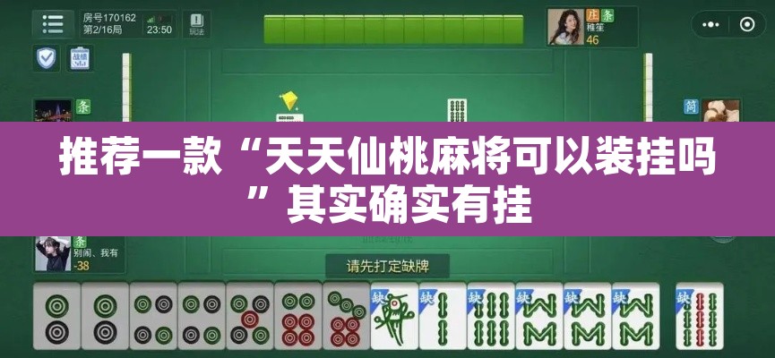 推荐一款“天天仙桃麻将可以装挂吗”其实确实有挂
