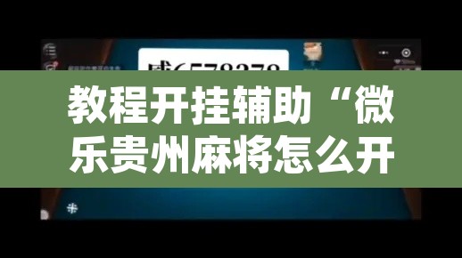 教程开挂辅助“微乐贵州麻将怎么开挂	”(透视)其实确实有挂