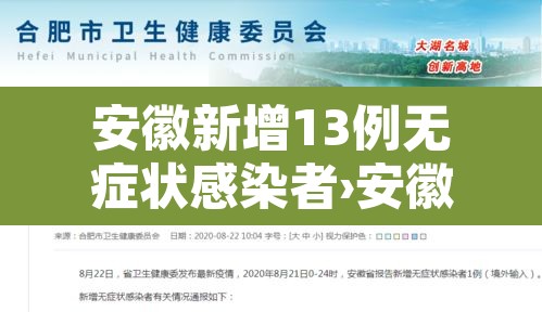 安徽新增13例无症状感染者›安徽新增一例无症状感染者是哪个市的