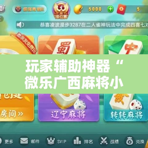 玩家辅助神器“微乐广西麻将小程序必赢神器免费安装”其实确实有挂