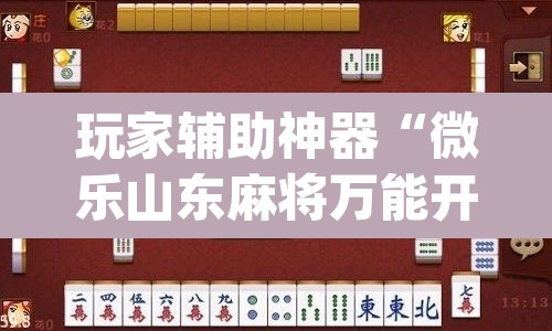 玩家辅助神器“微乐山东麻将万能开挂器	”(透视)其实确实有挂