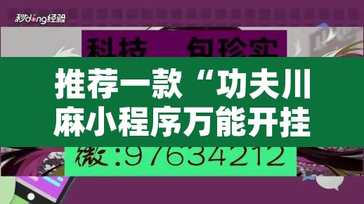 推荐一款“功夫川麻小程序万能开挂器”其实确实有挂