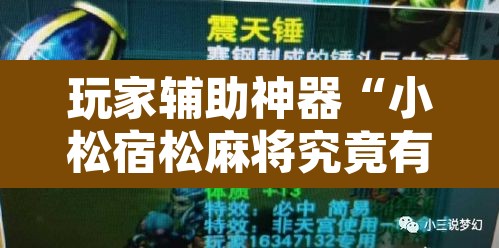 玩家辅助神器“小松宿松麻将究竟有没有挂”其实确实有挂