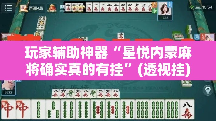 玩家辅助神器“星悦内蒙麻将确实真的有挂”(透视挂)辅助透视教程