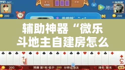 辅助神器“微乐斗地主自建房怎么拿好牌	”其实确实有挂