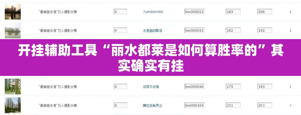 开挂辅助工具“丽水都莱是如何算胜率的”其实确实有挂