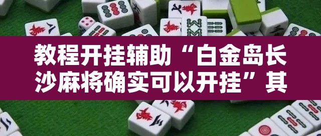 教程开挂辅助“白金岛长沙麻将确实可以开挂”其实确实有挂