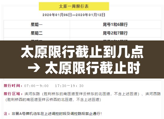 太原限行截止到几点 → 太原限行截止时间 太原限行截止到几点 → 太原限行截止时间