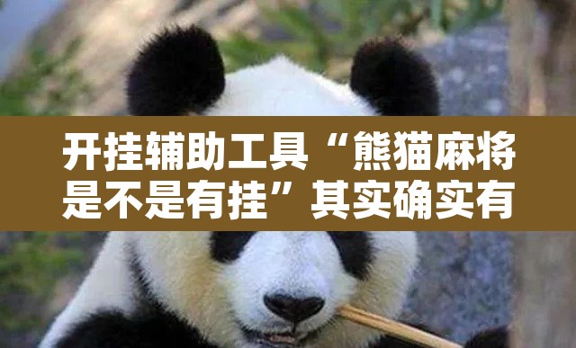 开挂辅助工具“熊猫麻将是不是有挂”其实确实有挂