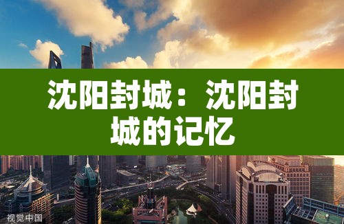 沈阳封城：沈阳封城的记忆