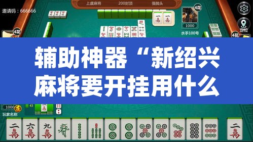 辅助神器“新绍兴麻将要开挂用什么软件”(透视挂)辅助透视教程