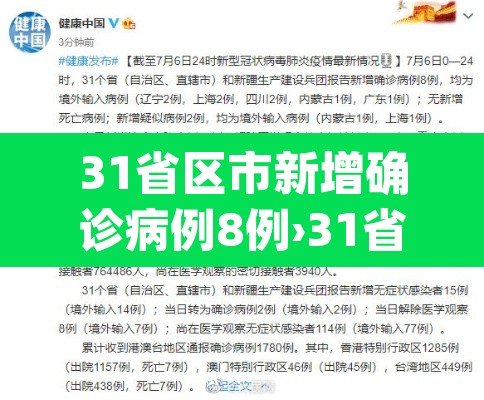 31省区市新增确诊病例8例›31省区市新增确诊病例21例_ 31省区市新增确诊病例8例›31省区市新增确诊病例21例_