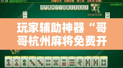 玩家辅助神器“哥哥杭州麻将免费开挂器	”其实确实有挂