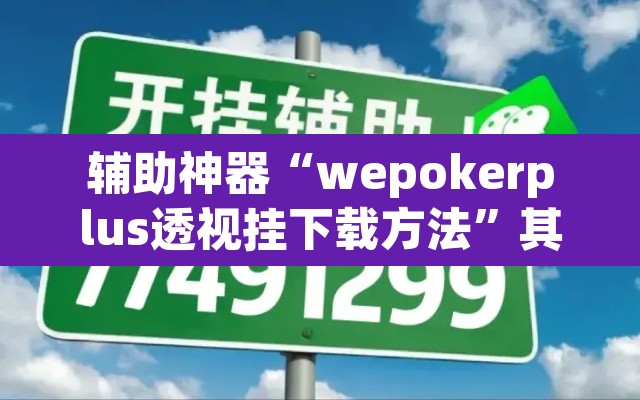 辅助神器“wepokerplus透视挂下载方法”其实确实有挂