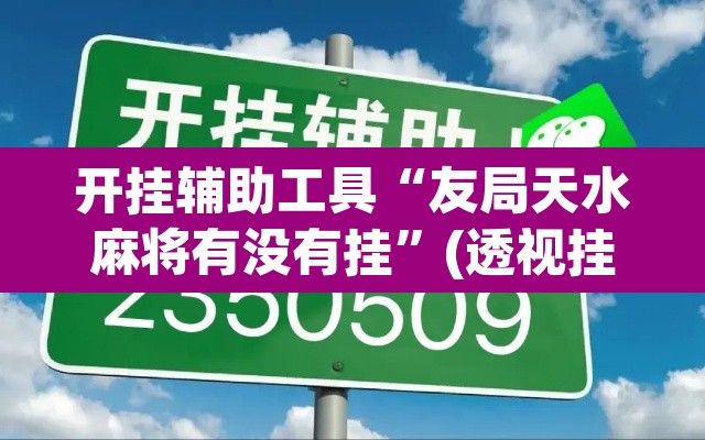 开挂辅助工具“友局天水麻将有没有挂	”(透视挂)辅助透视教程