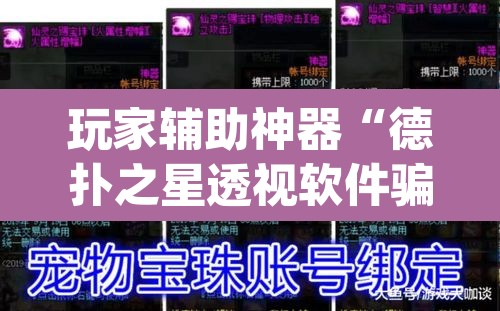 玩家辅助神器“德扑之星透视软件骗局”(透视)其实确实有挂