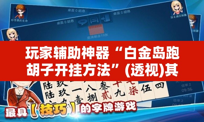 玩家辅助神器“白金岛跑胡子开挂方法	”(透视)其实确实有挂