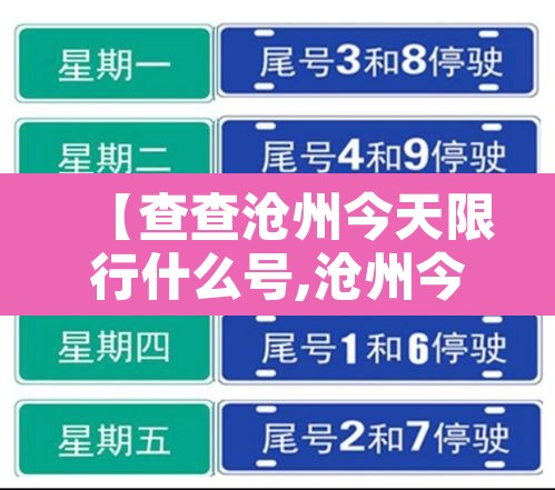 【查查沧州今天限行什么号,沧州今天限行是多少号】