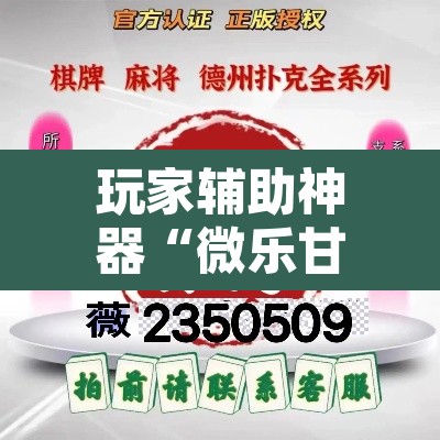 玩家辅助神器“微乐甘肃麻将有挂吗	”其实确实有挂