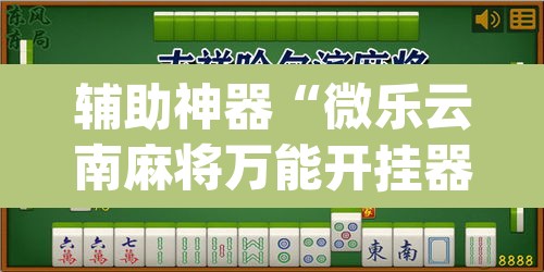 辅助神器“微乐云南麻将万能开挂器	”(透视挂)辅助透视教程