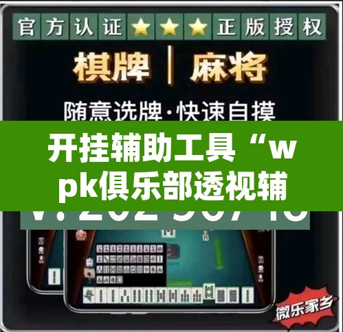 开挂辅助工具“wpk俱乐部透视辅助挂”其实确实有挂