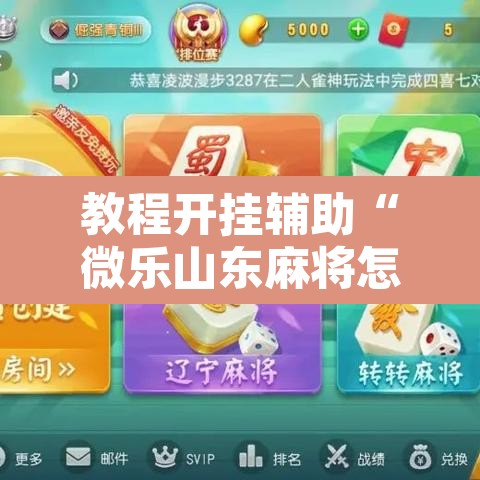 教程开挂辅助“微乐山东麻将怎么才能常赢”开挂辅助脚本+详细开挂安装教程
