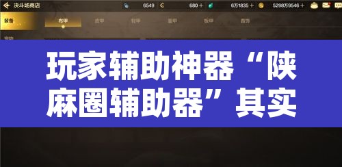 玩家辅助神器“陕麻圈辅助器”其实确实有挂