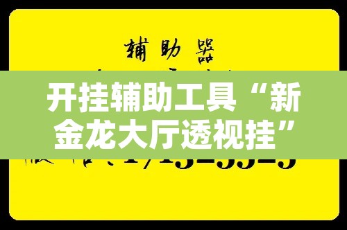 开挂辅助工具“新金龙大厅透视挂	”附辅助神器开挂脚本详细步骤