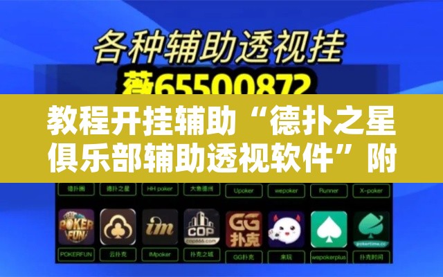 教程开挂辅助“德扑之星俱乐部辅助透视软件	”附辅助神器开挂脚本详细步骤