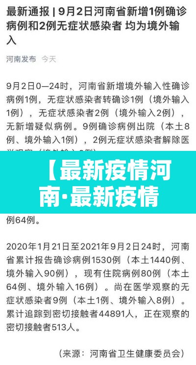 【最新疫情河南·最新疫情通报河南】 【最新疫情河南·最新疫情通报河南】