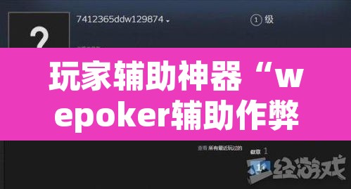 玩家辅助神器“wepoker辅助作弊挂透视方法”(透视)其实确实有挂