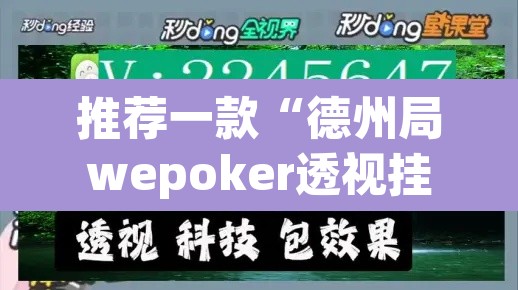 推荐一款“德州局wepoker透视挂”开挂辅助脚本+详细开挂安装教程