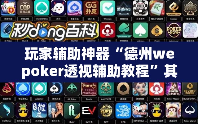 玩家辅助神器“德州wepoker透视辅助教程	”其实确实有挂