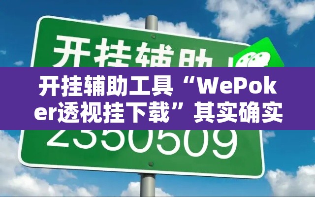 开挂辅助工具“WePoker透视挂下载”其实确实有挂