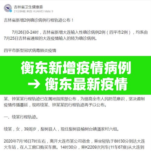 衡东新增疫情病例 → 衡东最新疫情通报
