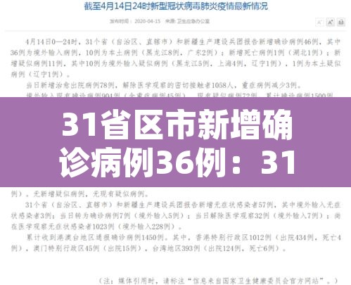 31省区市新增确诊病例36例:31省区市新增确诊病例62例 31省区市新增确诊病例36例:31省区市新增确诊病例62例