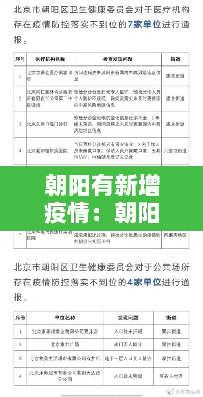 朝阳有新增疫情:朝阳新增确诊 朝阳有新增疫情:朝阳新增确诊