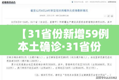 【31省份新增59例本土确诊·31省份新增确诊22例 其中本土9例】 【31省份新增59例本土确诊·31省份新增确诊22例 其中本土9例】